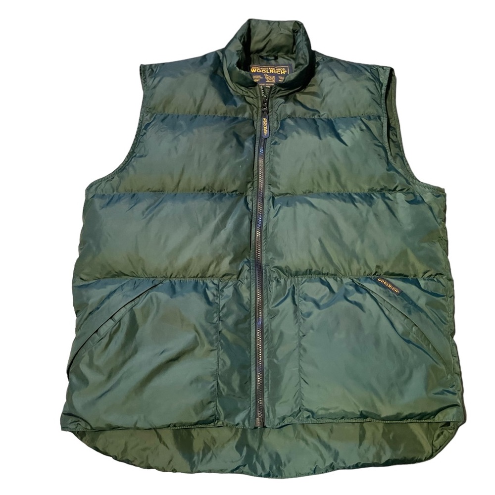 WOOLRICH MED DUCK DOWN PUFFER VEST GREEN FOREST